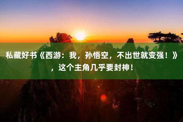 私藏好书《西游：我，孙悟空，不出世就变强！》，这个主角几乎要封神！
