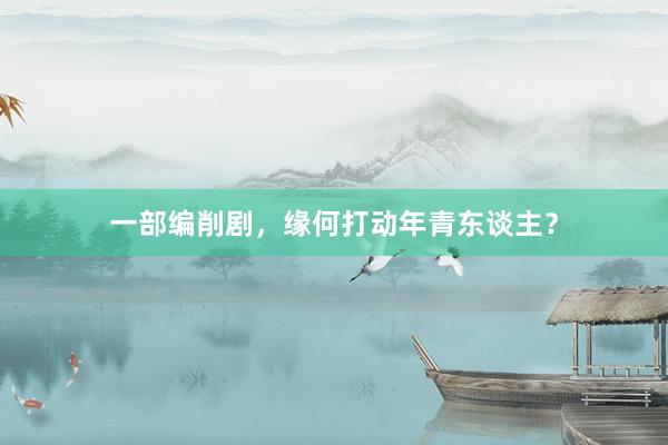 一部编削剧，缘何打动年青东谈主？